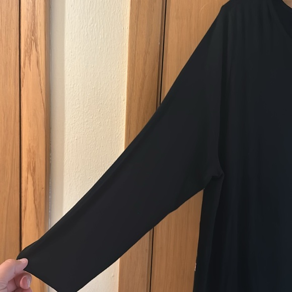 J. Jill Wearever Collection Women’s Floral Tunic Top Black Pink Size XL Tall - Picture 5 of 10